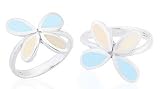 Multi-color Mother of Pearl Ring Sterling Silver