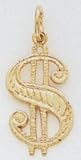 American Dollar Sign Charm -C1085
