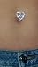 Jewelry : Sterling silver heart reverse belly button ring