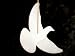 Turtle Dove Art Glass Ceiling Fan / Holiday Light Pull Ornament - Size: 6 Inches Tall By 4 Inches Wide, the Perfect Christmas Gift for the Holidays - Hand Crafted Out of Real Stained Glass, Then Suspended From Durable Gold Art Rope, Making This a Unique Gift for Any Holiday!
