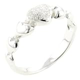 Heart Band Sterling Silver Promise Ring