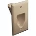 Datacomm Electronics 45-0001-IV Gang Recessed Cable Plate (Ivory)