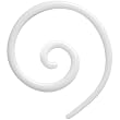 14 Gauge White Acrylic Super Spiral Taper
