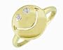 14kt Gold Ladies Diamond Smiley Face Ring