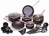 Sunbeam® S-12053 Family 24 Piece Black Non-Stick Aluminum Set