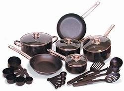 Sunbeam Family 24-Piece Non-Stick Aluminum Set (Black) (13.00H x 19.00W x 15.00D)