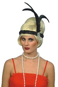 Smiffy s 1920 s Black Satin Charleston Headband