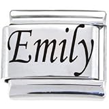 Body Candy Italian Charms Laser NAMEPLATE - Emily