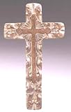 Carved Antique Finish Wall Cross