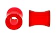 Double Flare Acrylic Red Tunnel - 0g - Sold In A Pair