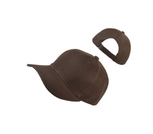 Plain Baseball Cap Blank Hat Solid Color Velcro Adjustable - Black, Blue, Green, Tan, Gold, Light Blue, Maroon, Pink, Purple, Red, Royal Blue, White, Orange, Yellow, Brown (Brown)