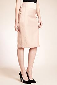 Autograph Jacquard Pencil Skirt with Linen