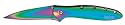 Kershaw Ken Onion Rainbow Leek Folding Knife with Speed Safe