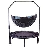 40" Folding Trampoline Rebounder w/Folding Legs + Free Stabilizer Bar & Travel Bag