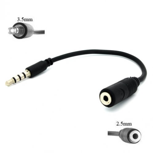 Fonus 2.5mm female to 3.5mm male headset jack adapter converter