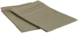 Luxury Soft Microfiber King Size Embroidered Pillow Case, Sage, Set of 2