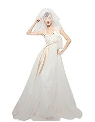  Floral Print Tulle Asymmetric Jeweled Lace-Up  Ball Gown  Dress with a Brush/Sweep Train  With a Ribbon 