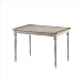 Boraam 30" x 45" Tile Top Wood Dining Table in White and Natural