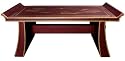 Bright Bold Beautiful Asian - 40" Chinese Lacquered Shinto Oriental Bench Coffee Table - Red Matte