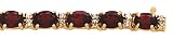 14k Gold, Diamond & Garnet Bracelet- 7 (0.60ctw)