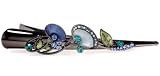 Blue Anthurium Crystal Alligator Clip