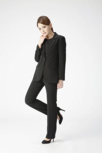 （マーガレット）marguerite m624 ブラックフォーマル 丈長ジャケット ブラウス、パンツの３点スーツ レディース　礼服