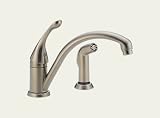 3126t%2B Fd4L. SL160  Delta 441 SS DST Collins Single Handle Kitchen w/spray, Stainless Steel