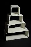 4er Set LOUNGE-CUBEN, WEISS
