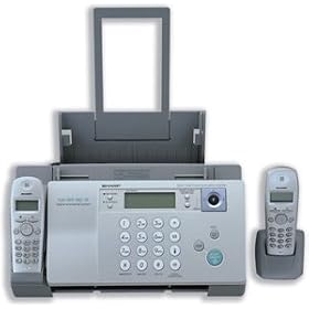Sharp Inkjet Fax Machine with 2 DECT Handsets SMS 14.4Kbps 30 Speed Dials Memory 24pp Ref UXD90H