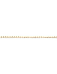 14k Yellow Gold 14in 1.75mm Diamond Cut Rope w/Lobster Clasp Chain/Met Wt-2.85g
