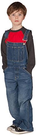 USKEES Big Boys' Lightwash Denim Bib Overall
