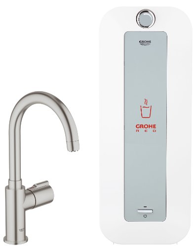 Grohe 30080DC0 Kochendes Wasser sofort Red Mono Standventil und Kombi-Boiler 8 L, supersteel