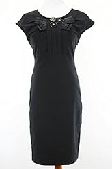 Scoop Neck Pleated Gathered Rayon  Dress