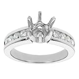 Platinum Engagement Setting with Channel-Set Round Diamonds (G-H/VS, 1/2 ct. tw.)