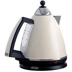 De'Longhi Argento KBE3014-2 Cordless Kettle, 3kW (Cream)