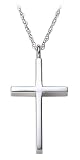Sterling Silver Narrow Cross Pendant, 18