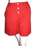 VALENTINE Red Button Up Bermuda Shorts