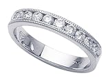 0.50 cts Round Diamonds Band - Platinum, 18kt White or Yellow Gold