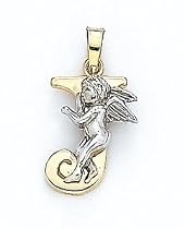 14K Angel Initial 'J' Pend - GH16679