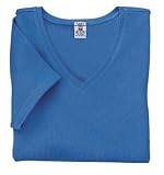 NEW Port Authority - Ladies V-Neck T-Shirt Faded Blue-S