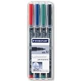 Produkt-Bild: Staedtler 317 WP4 Feinschreiber Universalstift Lumocolor permanent, Staedtler Box mit 4 Farben