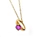 10K YG February Birthstone Small Ring Charm-Amethyst
