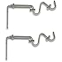 Umbra Adjustable Bracket for Double Drapery Rod, Set of 2, Nickel