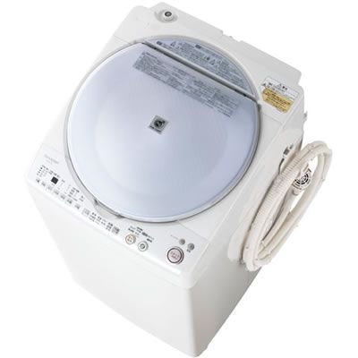 SHARP タテ型洗濯乾燥機 穴なし槽カビぎらい ブルー系 洗濯容量7.0kg ES-TX70-A
