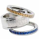 Denver Nuggets NBA Team Logo Crystal Stacked Ring Set Size 7
