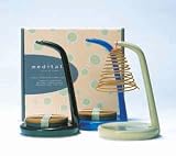 Meditate Spiral Incense Gift Set with Green Holder