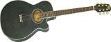 Rogue AF107 Series 2 Ash Top Acoustic-Electric Guitar, Transparent Black