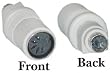 DIN5 Female / MiniDin6 (PS/2) Male, AT-PS/2, Keyboard Adaptor