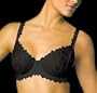 Bali Lace Desire Embroidered Underwire Bra No-Slip Straps, 38DD-Black
