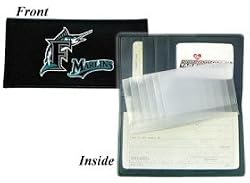 Florida Marlins Embroidered Leather Checkbook Cover - Baseball Sports Merchandise